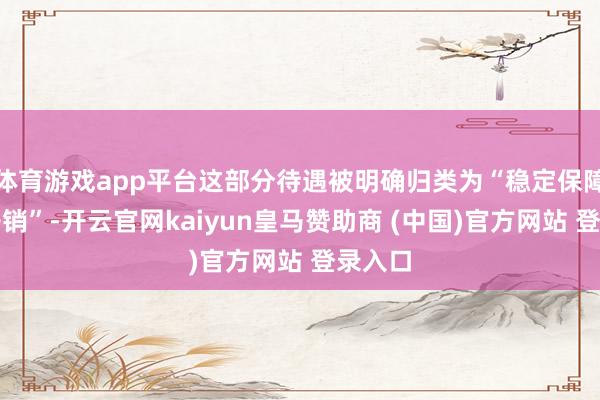 体育游戏app平台这部分待遇被明确归类为“稳定保障待遇开销”-开云官网kaiyun皇马赞助商 (中国)官方网站 登录入口